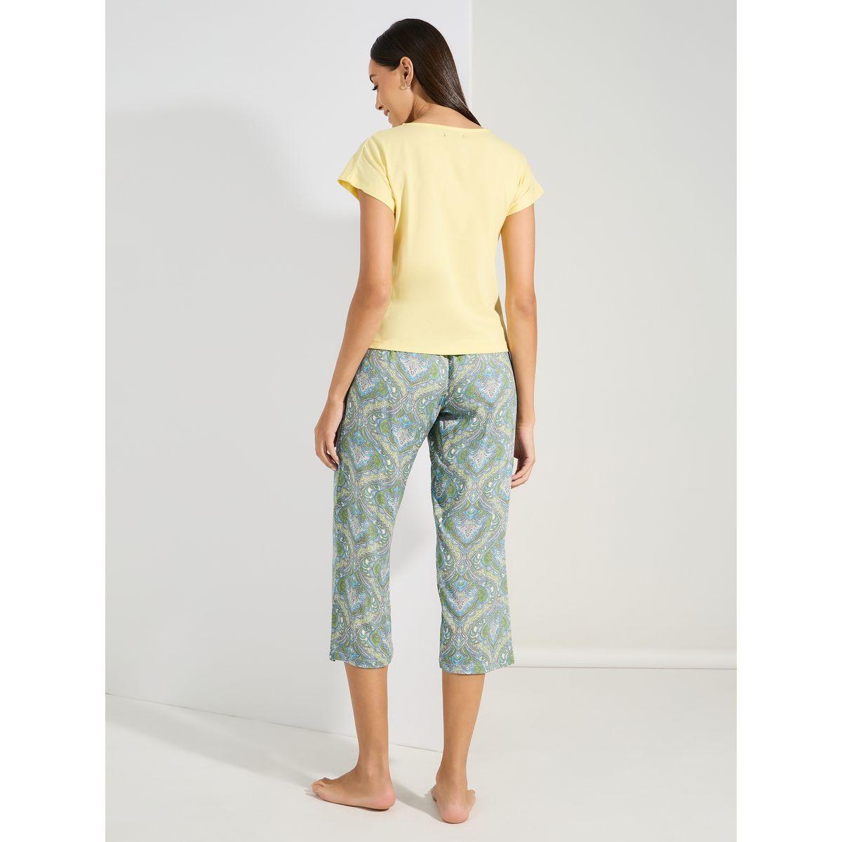Styli Unwind Tassel Tie T-Shirt & Damask Capri Set-women-clothing-nightwear-pyjamas-longsets-image-6