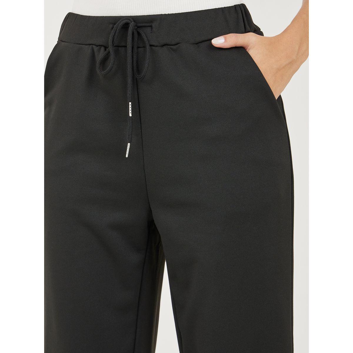 Styli Cuffed Tapered Ankle Length Joggers with Drawstring-women-clothing-bottoms-joggers-image-3