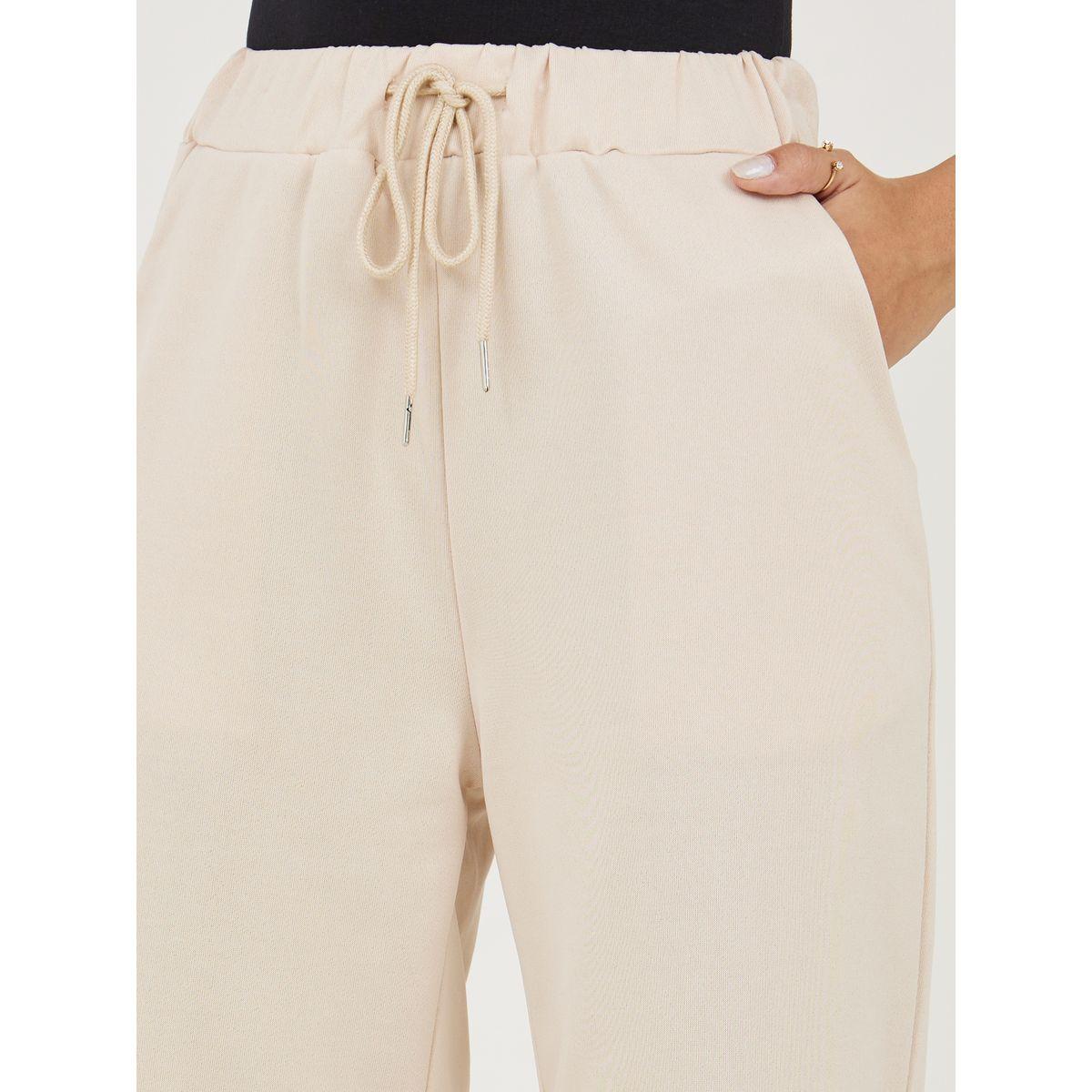 Styli Cuffed Tapered Ankle Length Joggers with Drawstring-women-clothing-bottoms-joggers-image-3