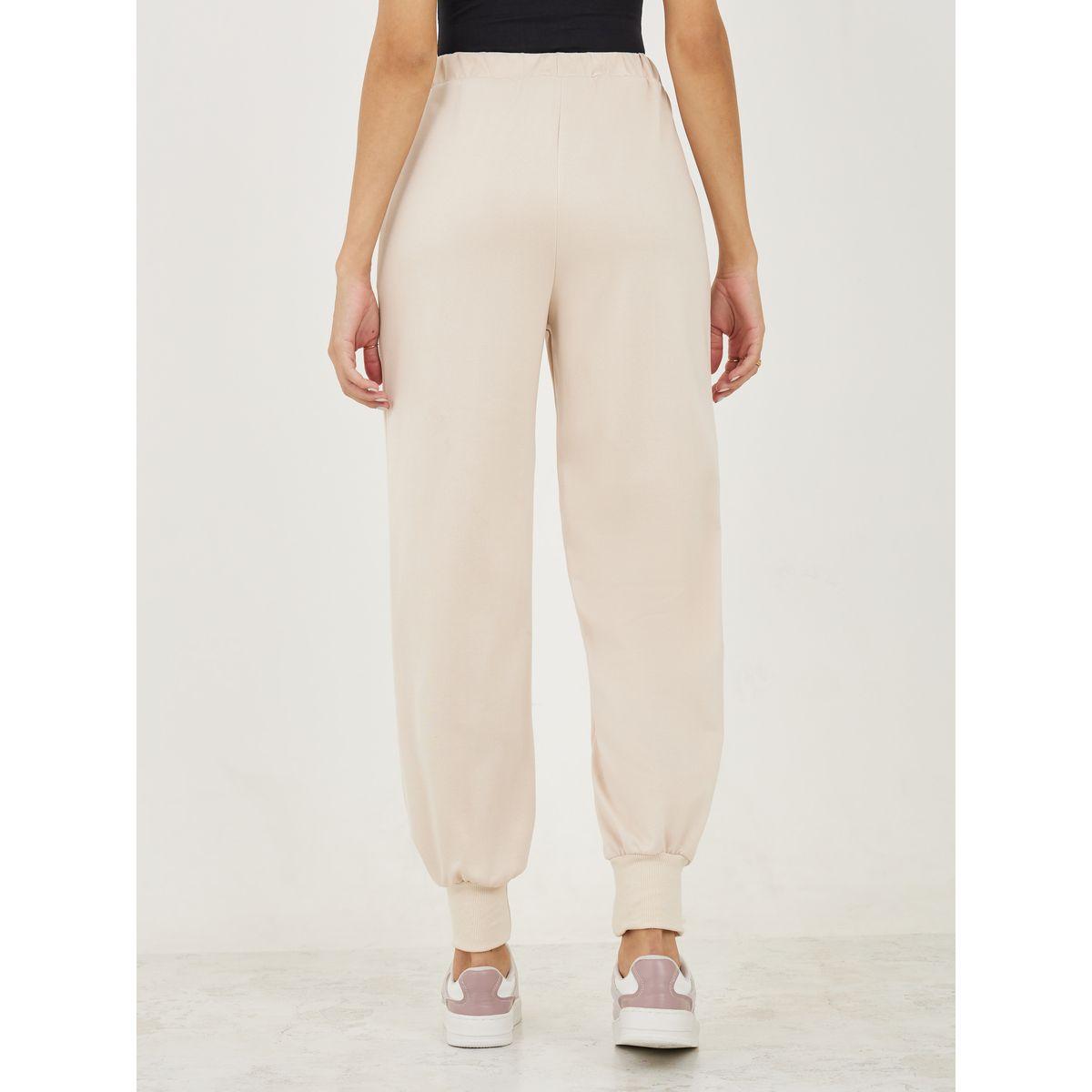 Styli Cuffed Tapered Ankle Length Joggers with Drawstring-women-clothing-bottoms-joggers-image-4