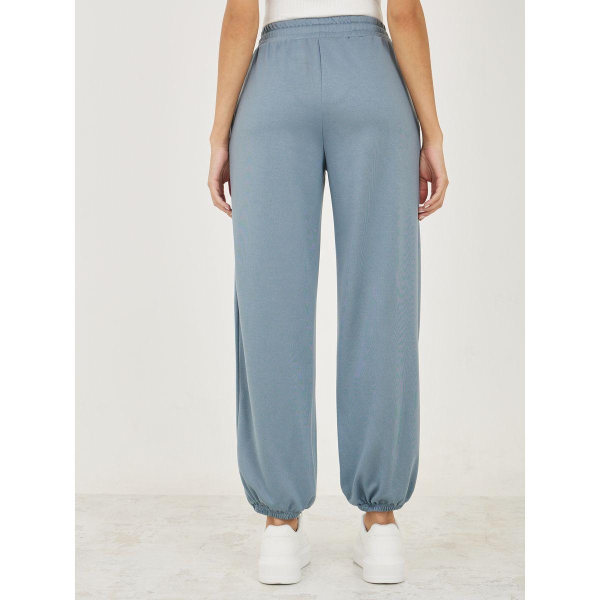 Styli Regular Fit Joggers with Cuffed Hem and Drawstrings-women-clothing-bottoms-joggers-image-4