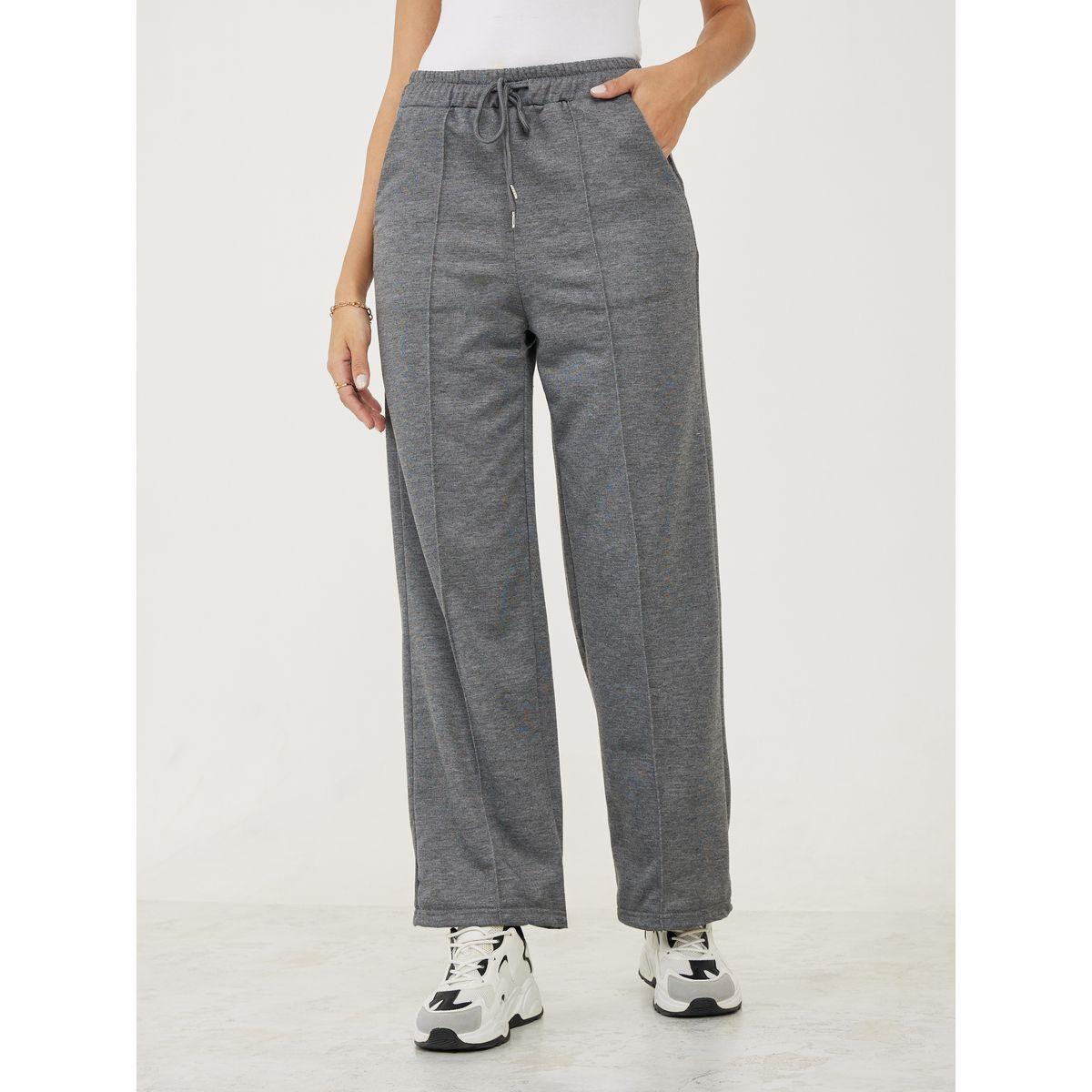 Styli Seam Detail Ankle Length Straight Leg Joggers-women-clothing-bottoms-joggers-image-1