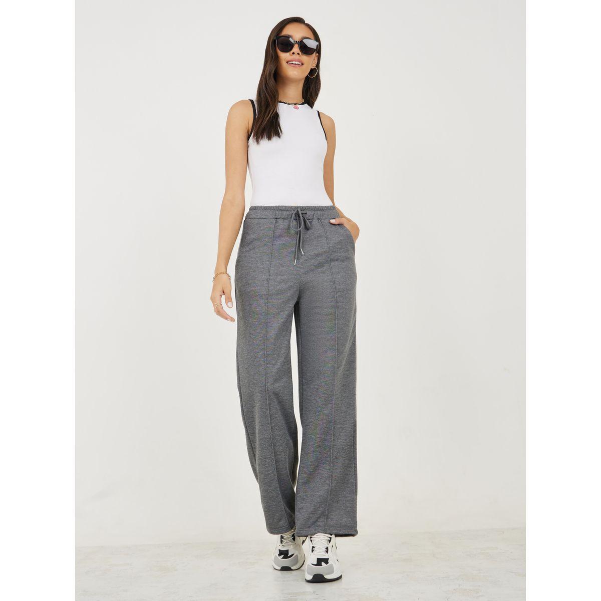 Styli Seam Detail Ankle Length Straight Leg Joggers-women-clothing-bottoms-joggers-image-2