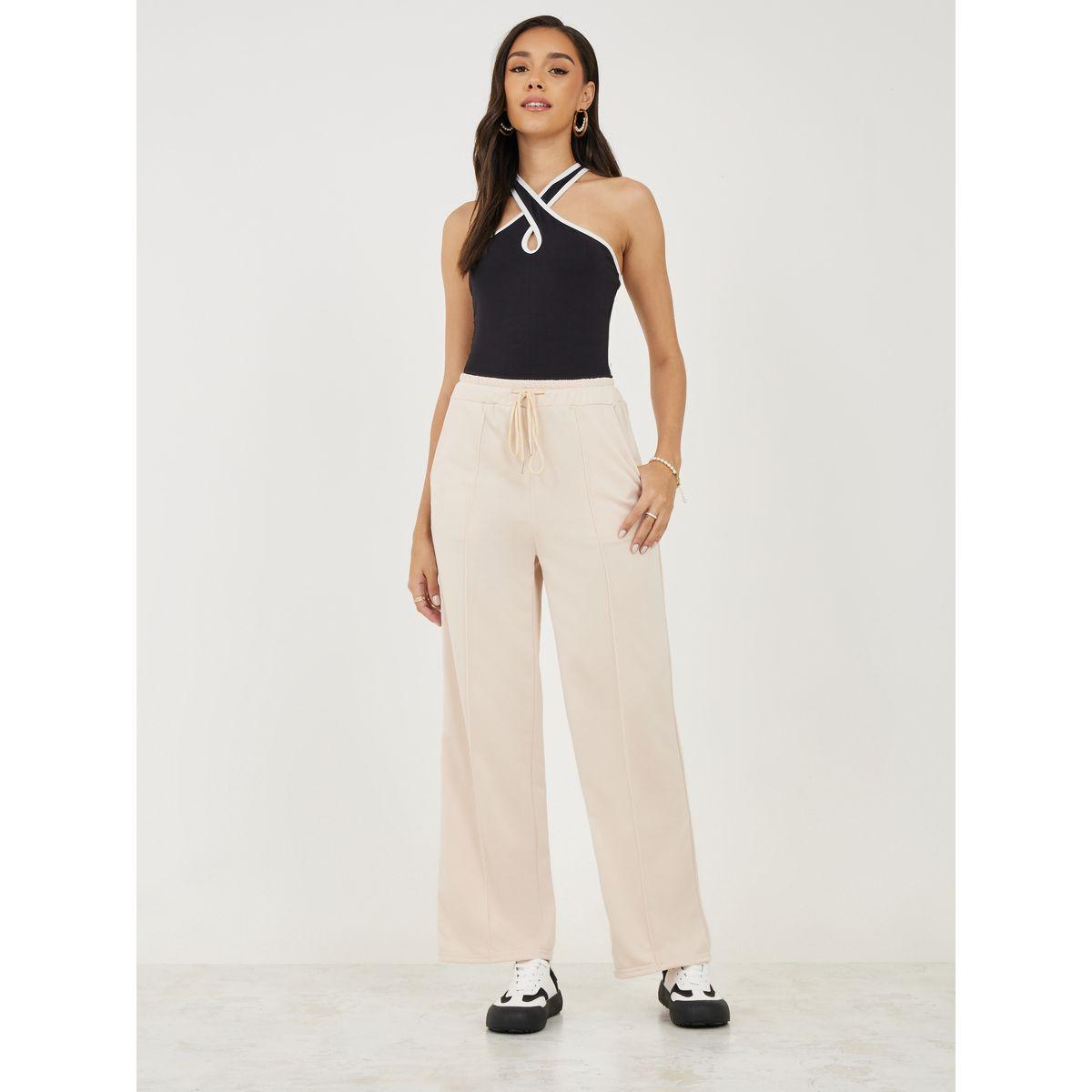 Styli Seam Detail Ankle Length Straight Leg Joggers-women-clothing-bottoms-joggers-image-2