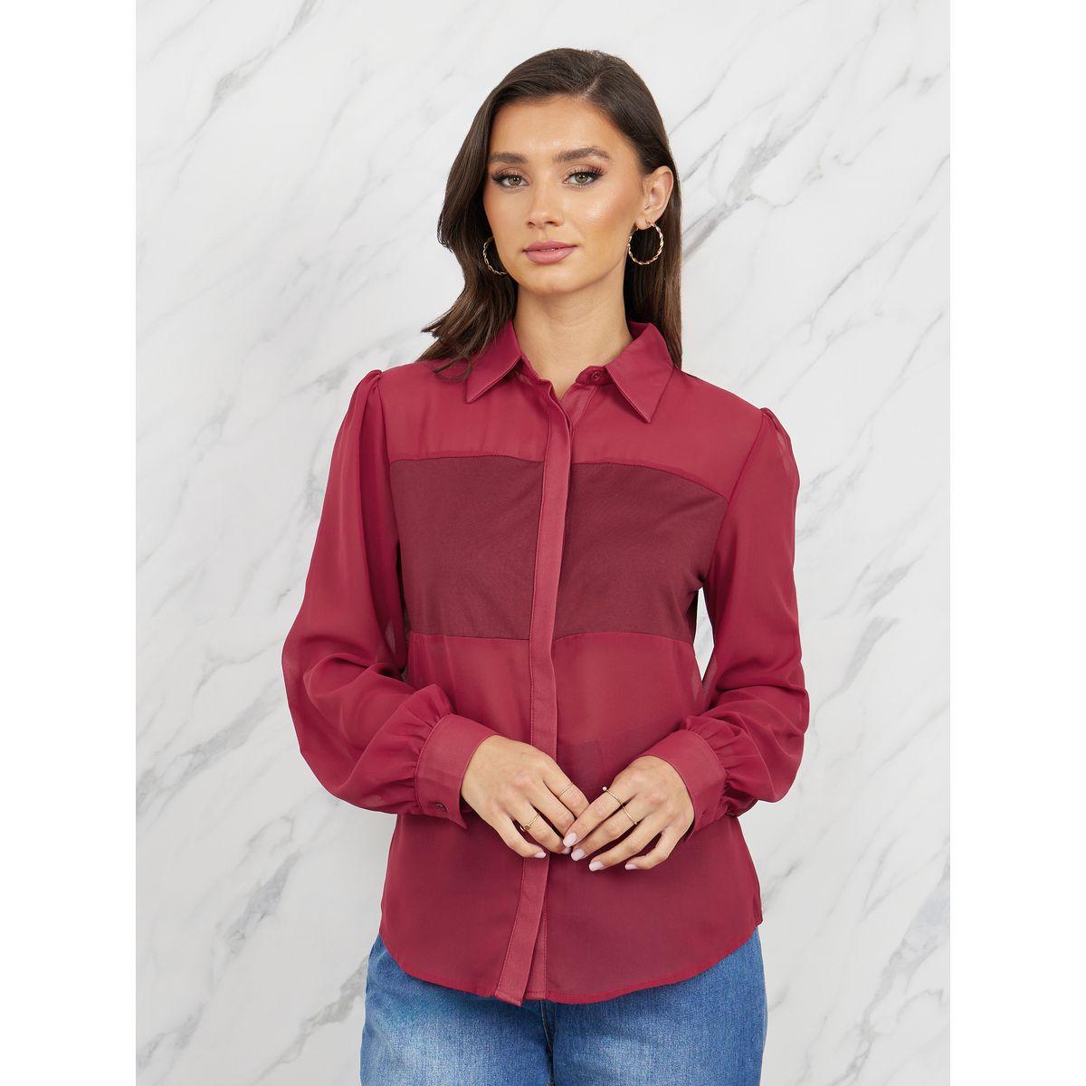 Styli Colorblock Placket Regular Fit Shirt-women-clothing-shirtsandblouses-shirts-image-2