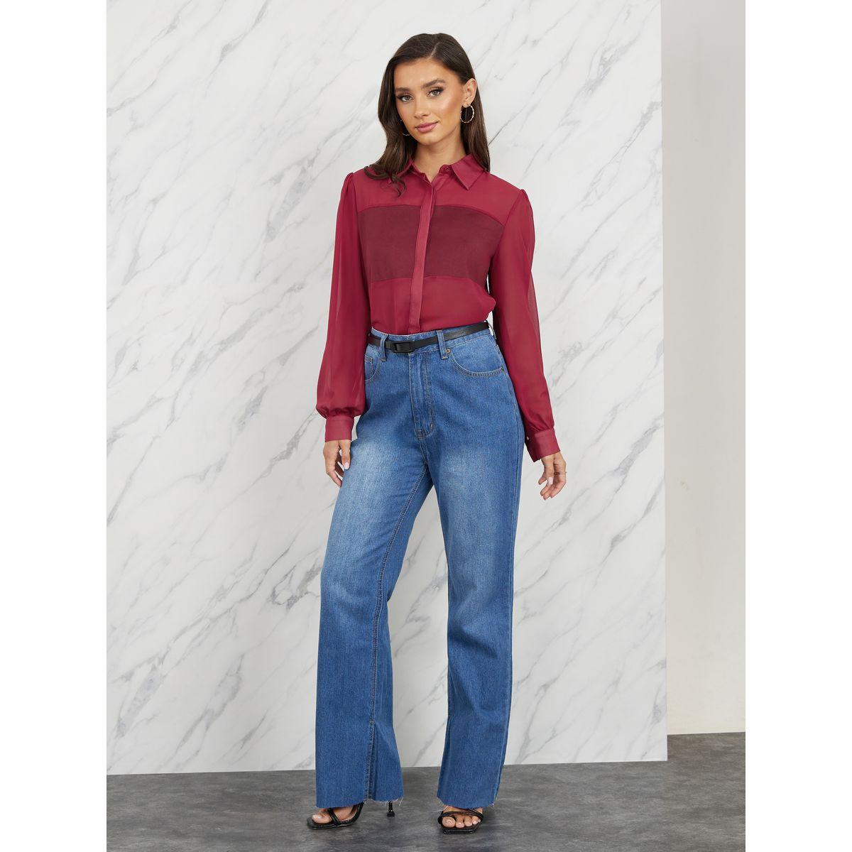 Styli Colorblock Placket Regular Fit Shirt-women-clothing-shirtsandblouses-shirts-image-3