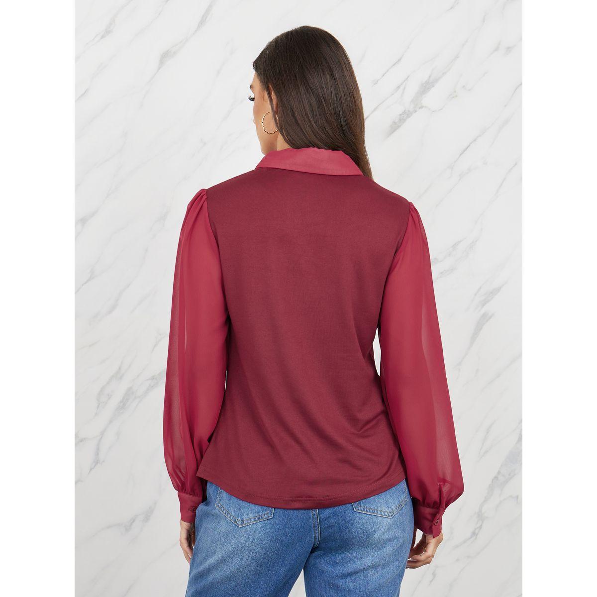 Styli Colorblock Placket Regular Fit Shirt-women-clothing-shirtsandblouses-shirts-image-5