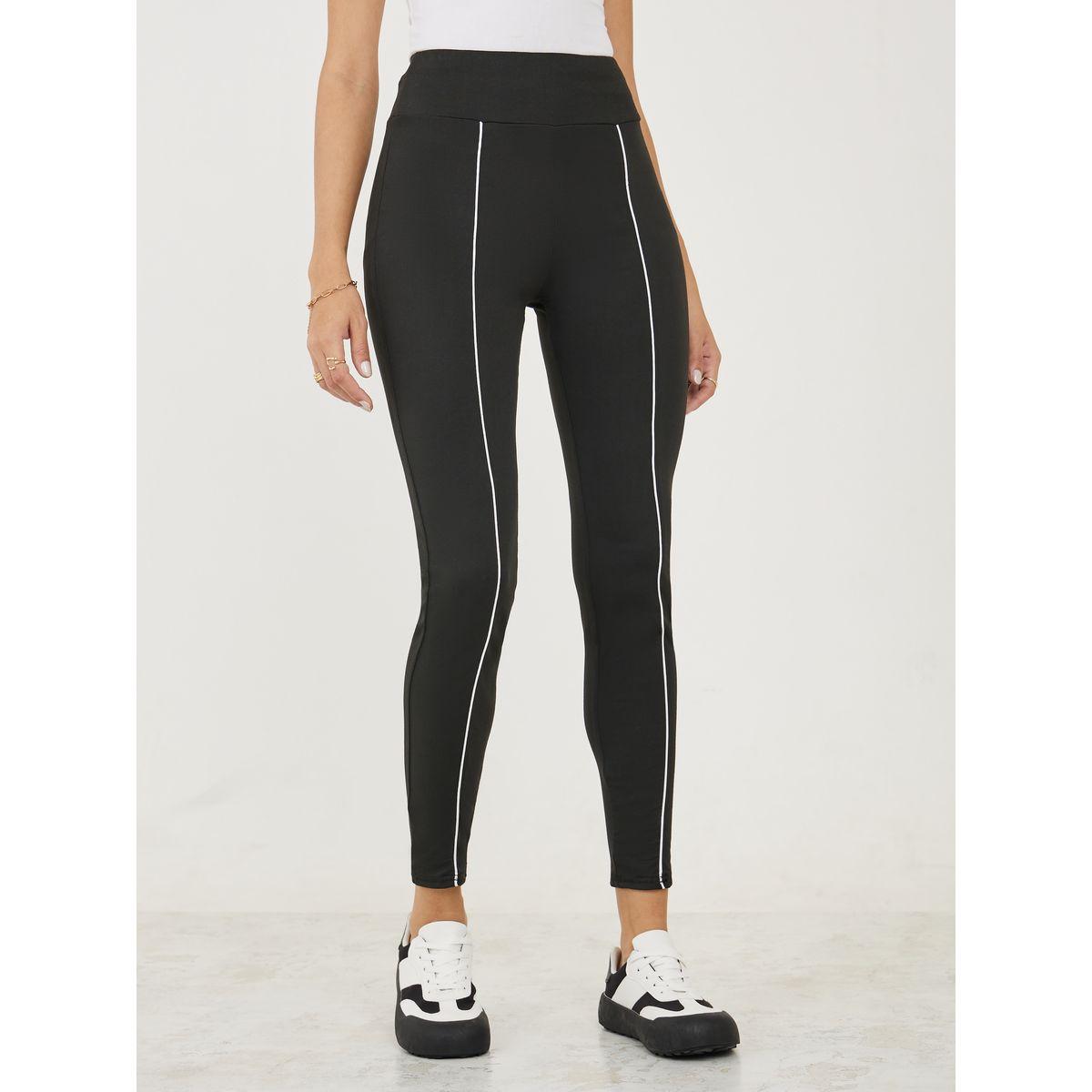 Styli Contrast Front Piping Ankle Length Leggings-women-clothing-bottoms-leggings-image-1