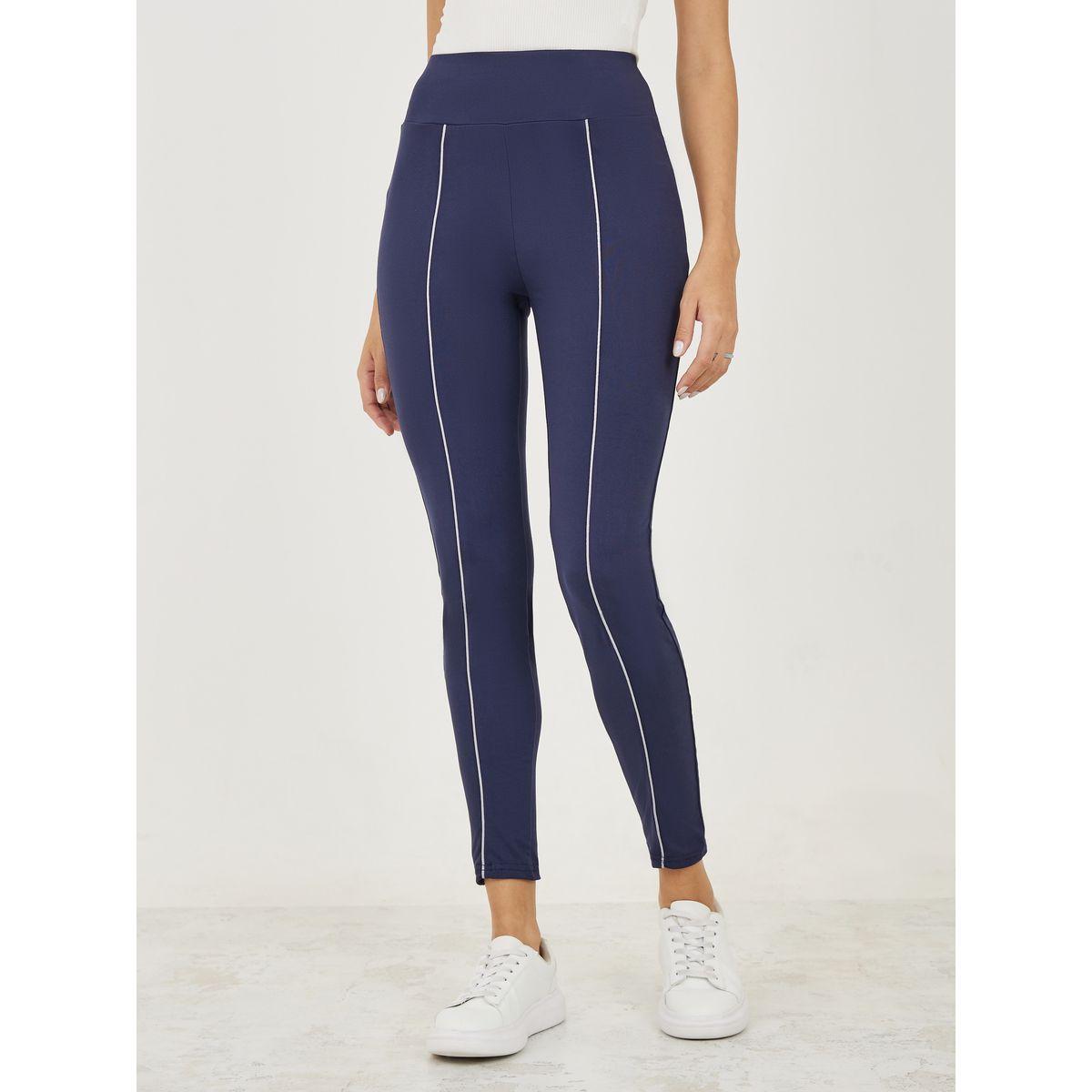 Styli Contrast Front Piping Ankle Length Leggings-women-clothing-bottoms-leggings-image-1