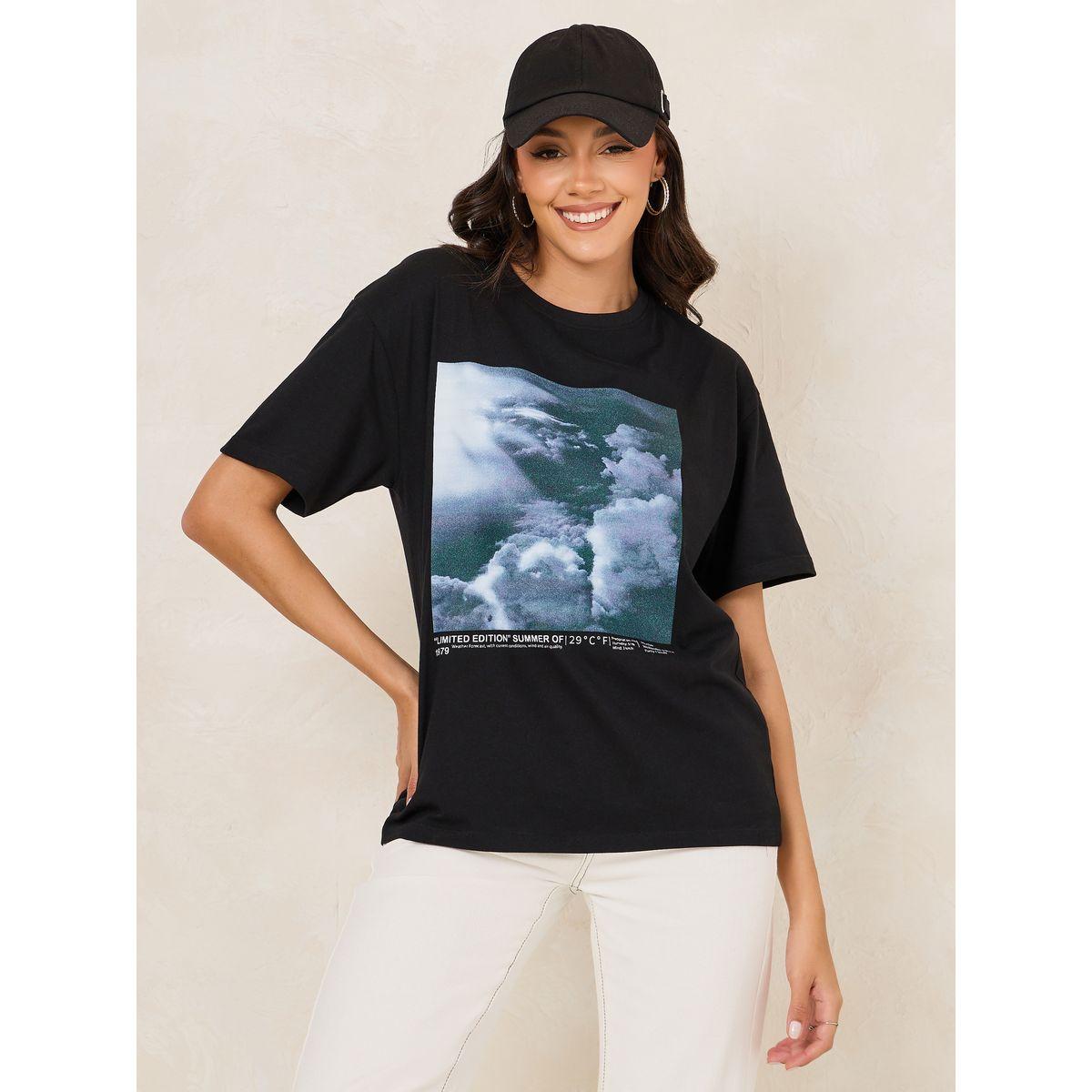 تيشيرت فضفاض مطبع بطبعة جرافيك-women-clothing-tshirts-image-3