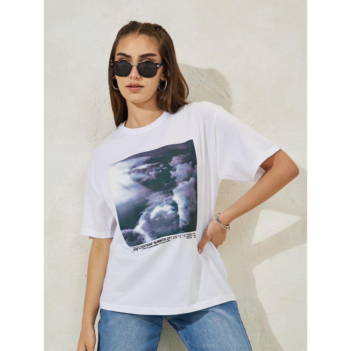 تيشيرت فضفاض مطبع بطبعة جرافيك-women-clothing-tshirts-image-1