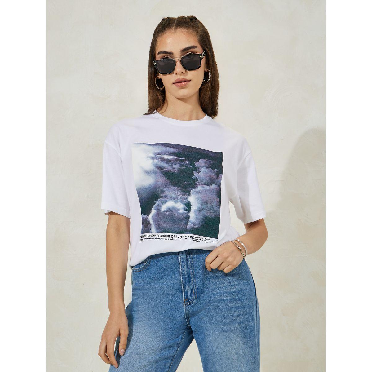 تيشيرت فضفاض مطبع بطبعة جرافيك-women-clothing-tshirts-image-2