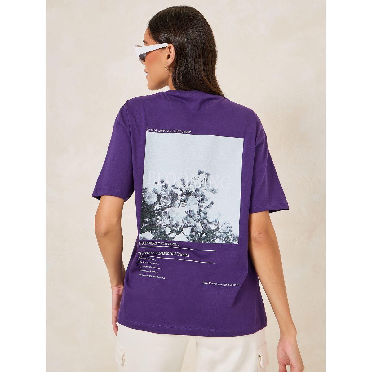 Styli Oversized Blooming Graphic Round Neck T-Shirt-women-clothing-tshirts-image-1