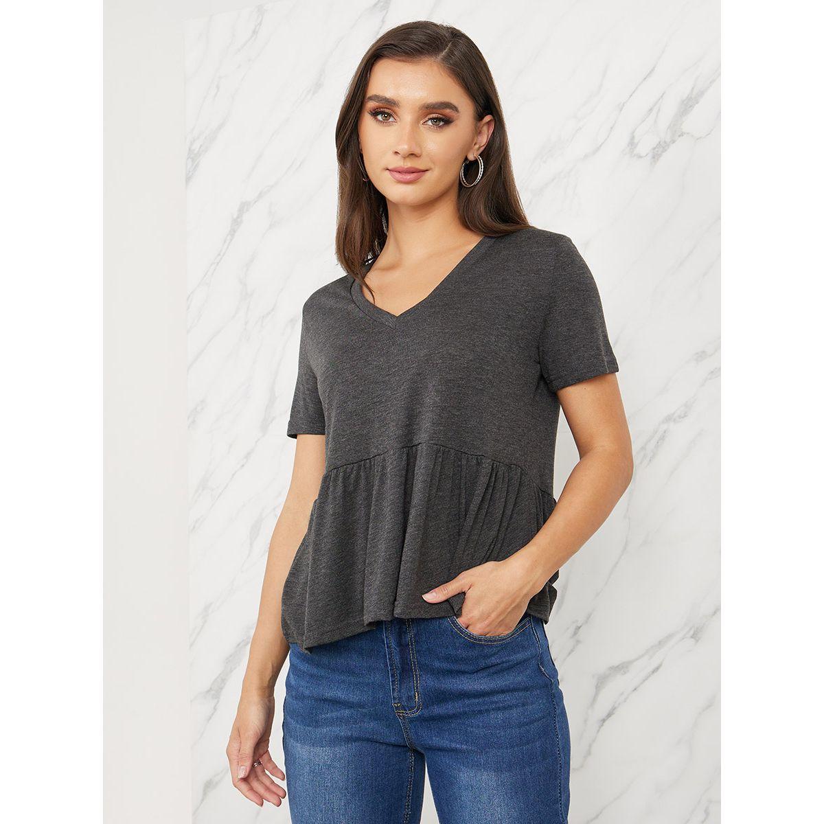 تيشيرت بيبلوم بقصة عادية-women-clothing-tshirts-image-1