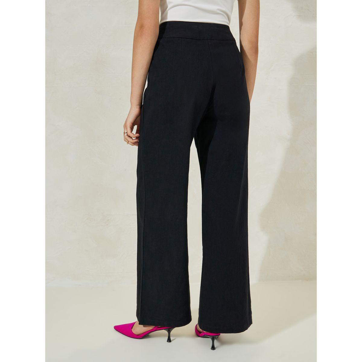 Styli High Rise Linen Look Relaxed Fit Pants-women-clothing-bottoms-trousers-image-4