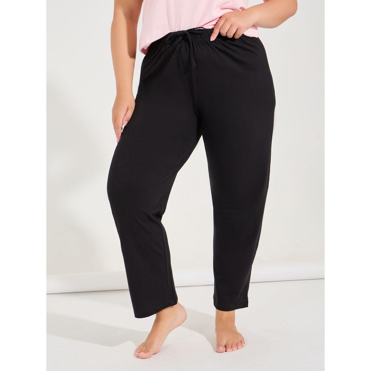 Styli Unwind Plus Size Relax Embroidered Pocket T-Shirt & Pyjama Set-women-clothing-nightwear-pyjamas-longsets-image-5