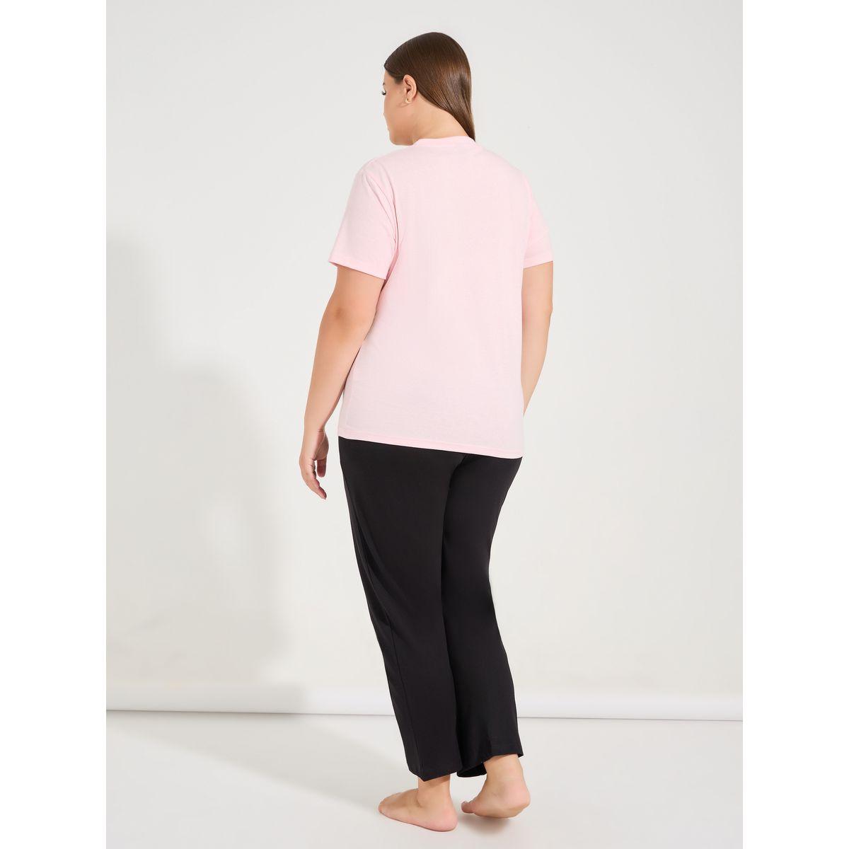 Styli Unwind Plus Size Relax Embroidered Pocket T-Shirt & Pyjama Set-women-clothing-nightwear-pyjamas-longsets-image-6