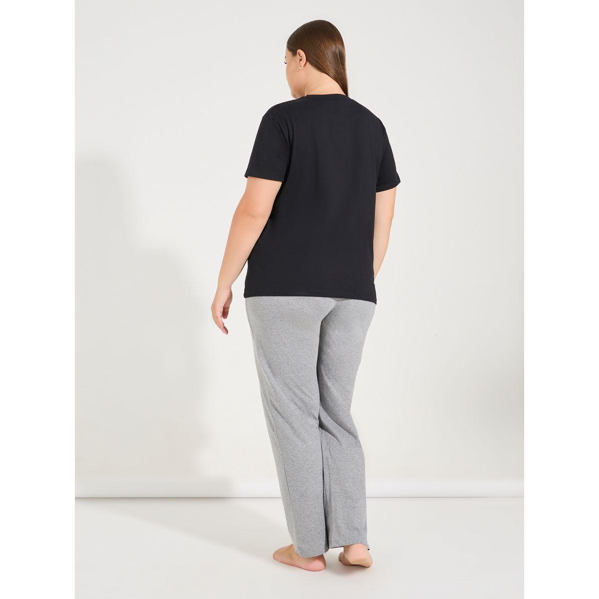 Styli Plus Size Choose Kindness Embroidered Pocket T-Shirt & Pyjama Set-women-clothing-nightwear-pyjamas-longsets-image-6