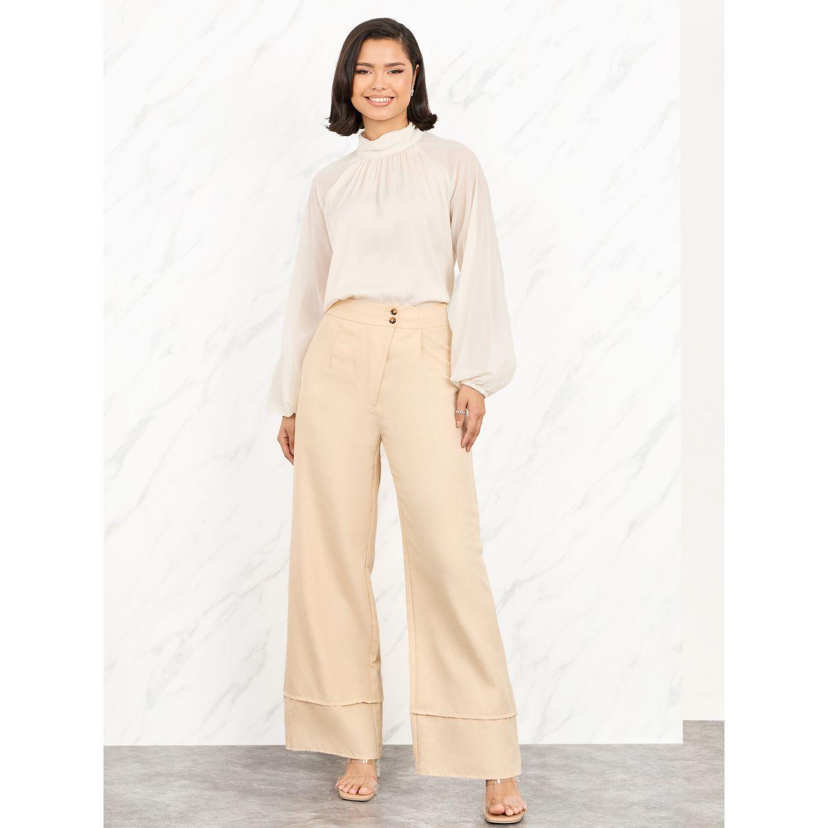 Styli High Neck Gathered Detail Blouse-women-clothing-shirtsandblouses-blouses-image-3