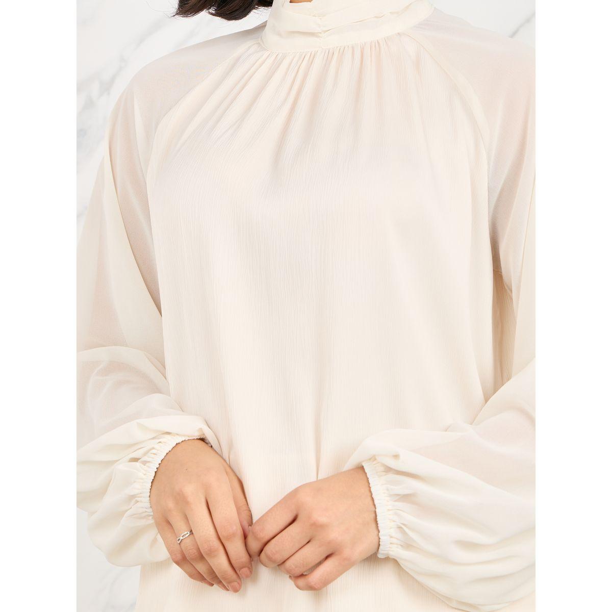 Styli High Neck Gathered Detail Blouse-women-clothing-shirtsandblouses-blouses-image-4