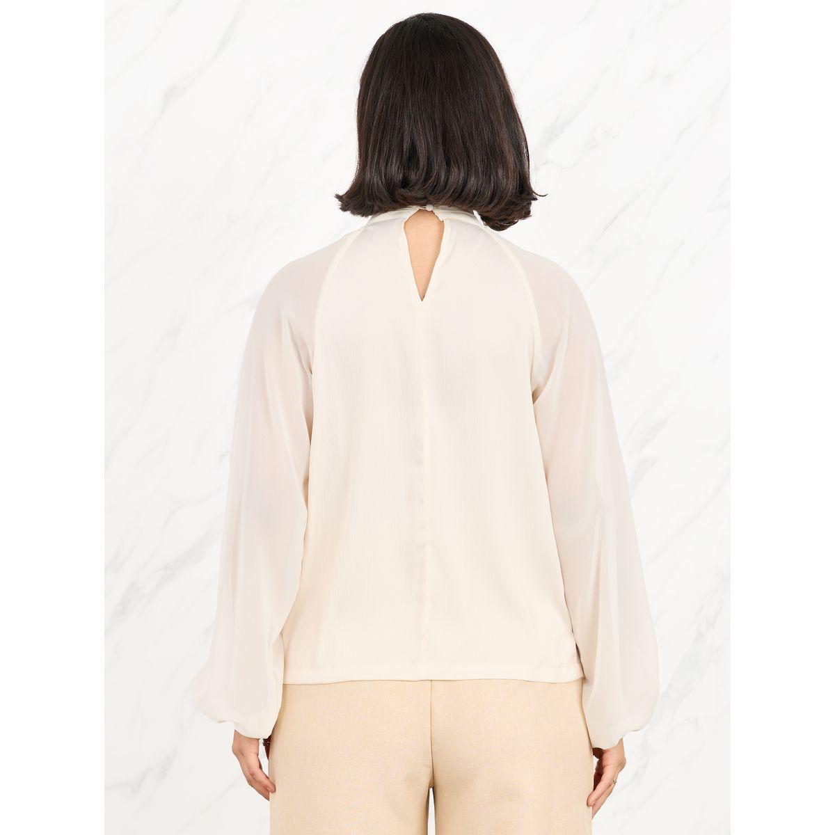 Styli High Neck Gathered Detail Blouse-women-clothing-shirtsandblouses-blouses-image-5