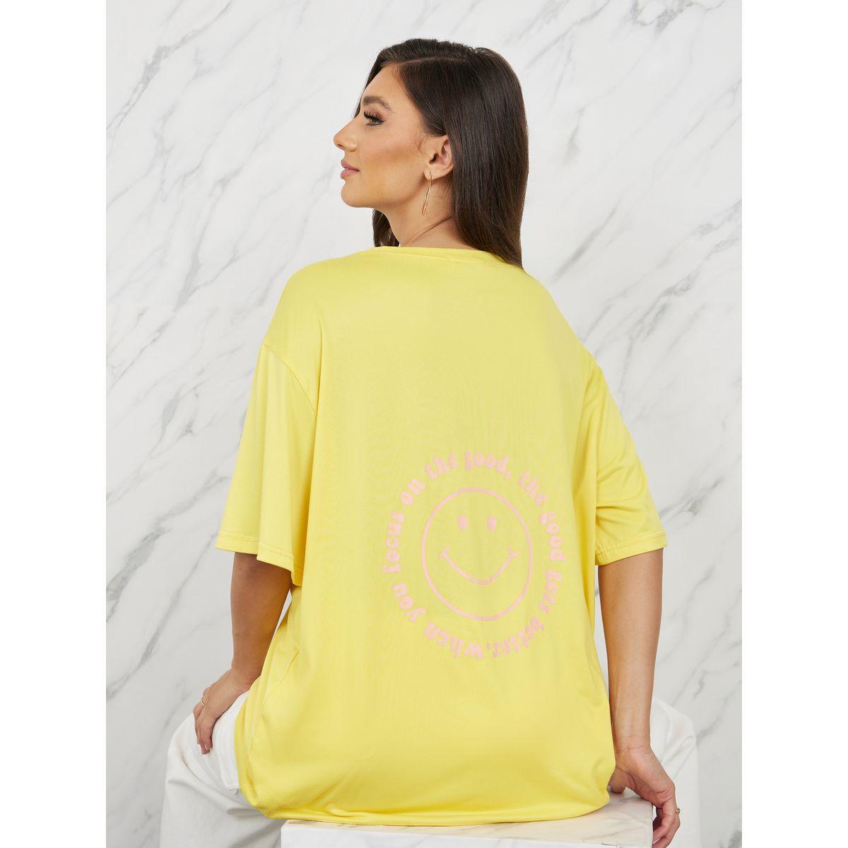 تيشيرت واسع مطبع بكتابة واكتاف منخفضة-women-clothing-tshirts-image-1