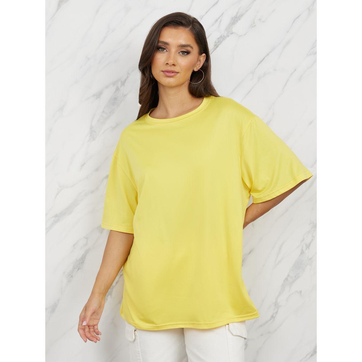 Styli Oversized Back Emoji Slogan Print Drop Shoulder T-Shirt-women-clothing-tshirts-image-2