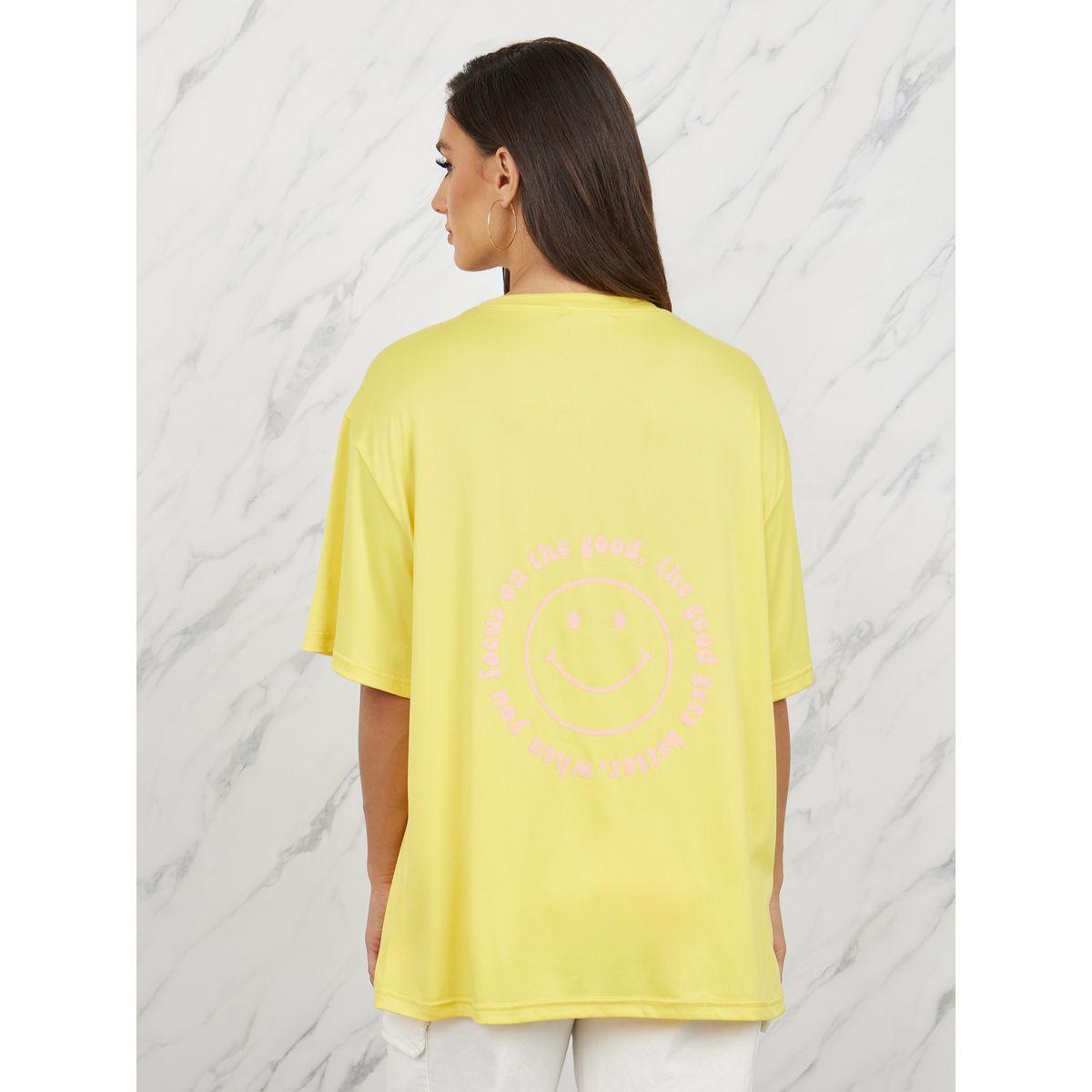 تيشيرت واسع مطبع بكتابة واكتاف منخفضة-women-clothing-tshirts-image-5