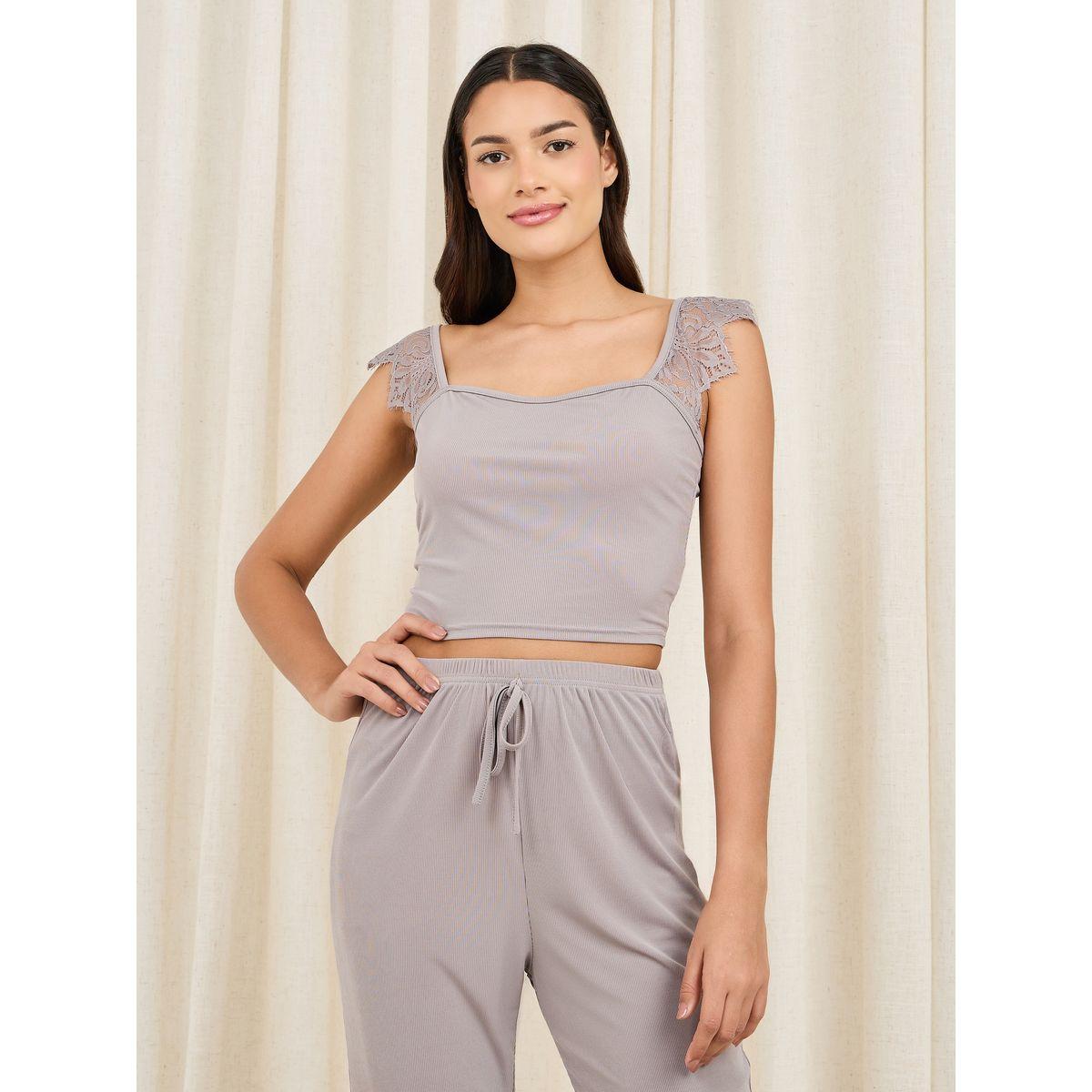 Styli Unwind Lace Trim Strappy Cami and Pyjama Set-women-clothing-nightwear-pyjamas-longsets-image-2