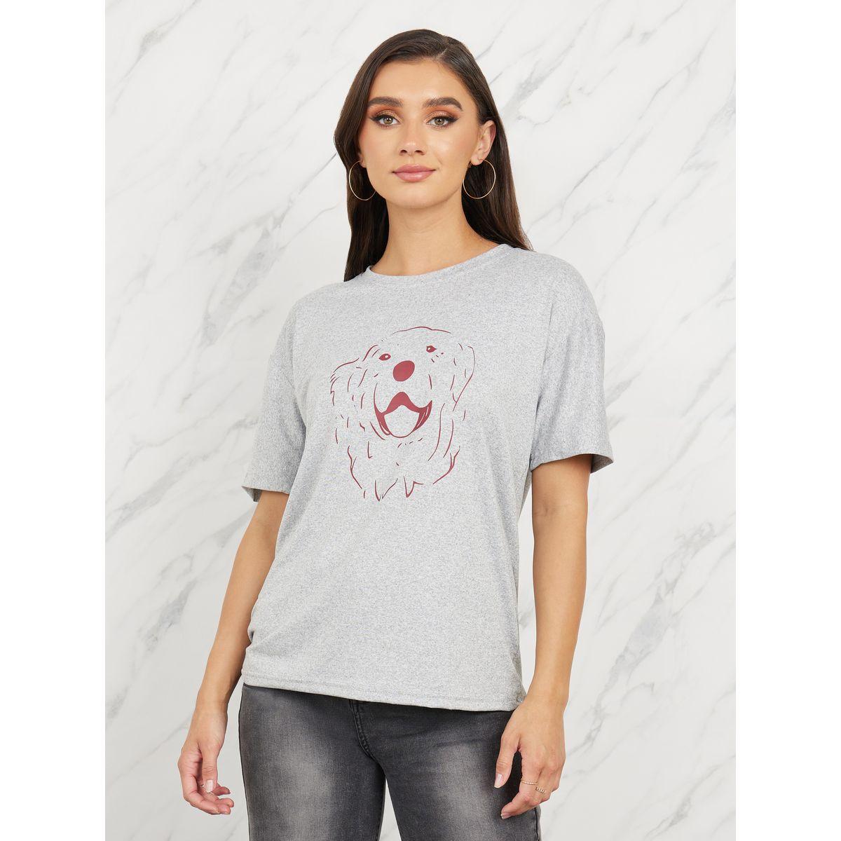 Styli Oversized Puppy Graphic Print T-Shirt-women-clothing-tshirts-image-2