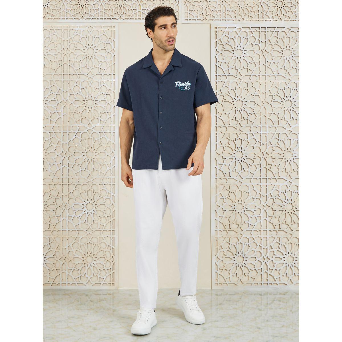 Styli Limited Premium Cotton Florida Print Resort Collar Shirt-men-clothing-shirts-image-2