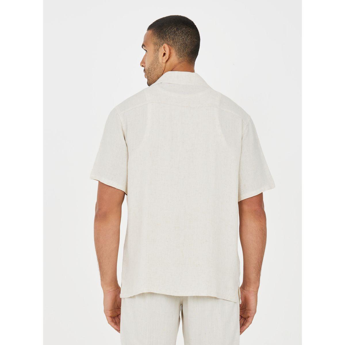 قميص بنسيج كتان مع قصة مريحة-men-clothing-shirts-image-5