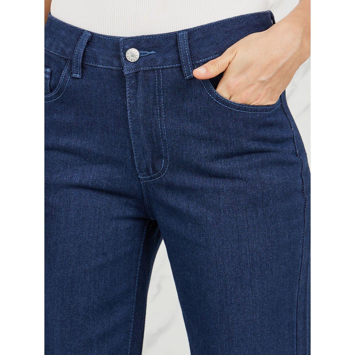Styli Dark Wash Mid Rise Straight Leg Jeans-women-clothing-bottoms-jeans-image-3
