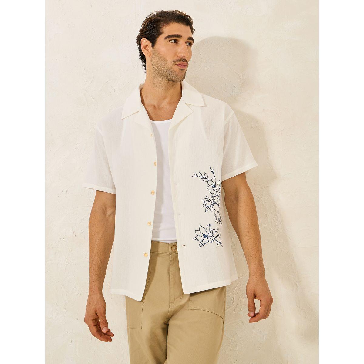 قميص قطن مطبع بطبعة زهور-men-clothing-shirts-image-3