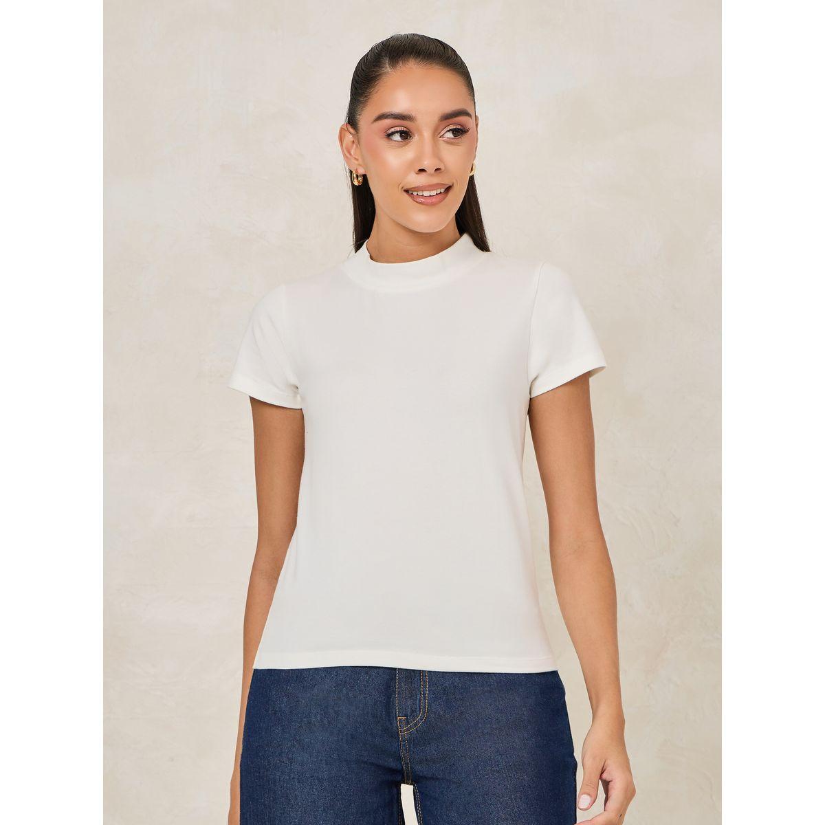 Styli Slim Fit High Neck Cotton Crop T-Shirt-women-clothing-tshirts-image-3
