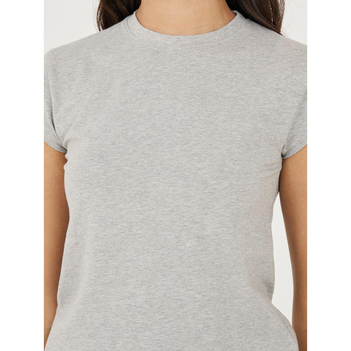 تيشيرت بياقة دائرية واكمام كاب-women-clothing-tshirts-image-4