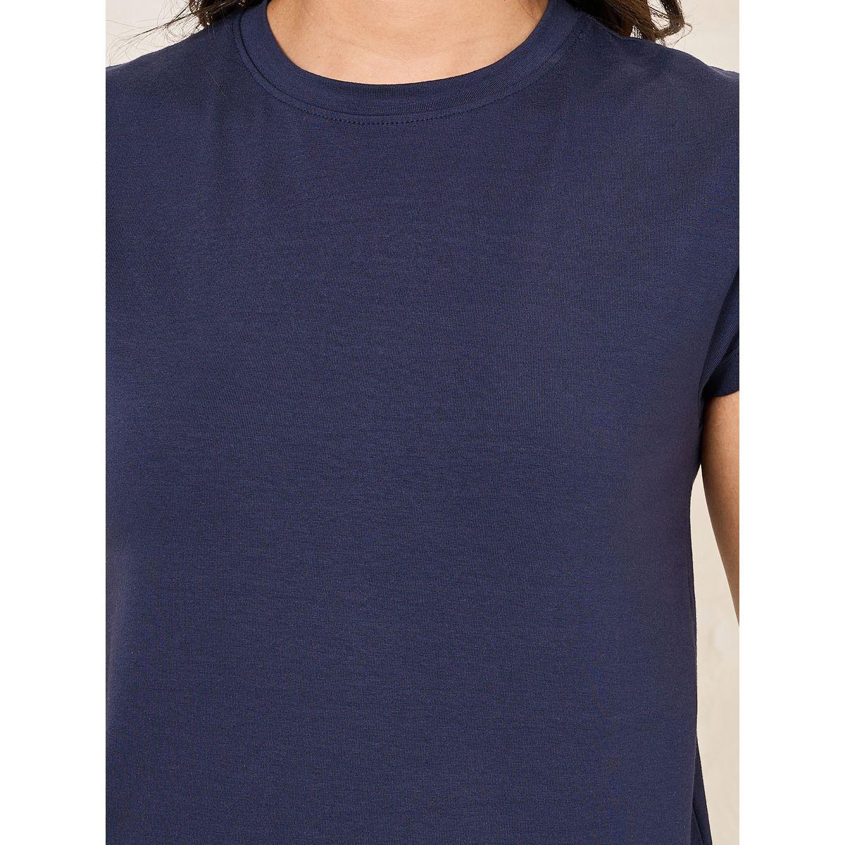 Styli Fitted Round Neck Cap Sleeve T-Shirt-women-clothing-tshirts-image-4