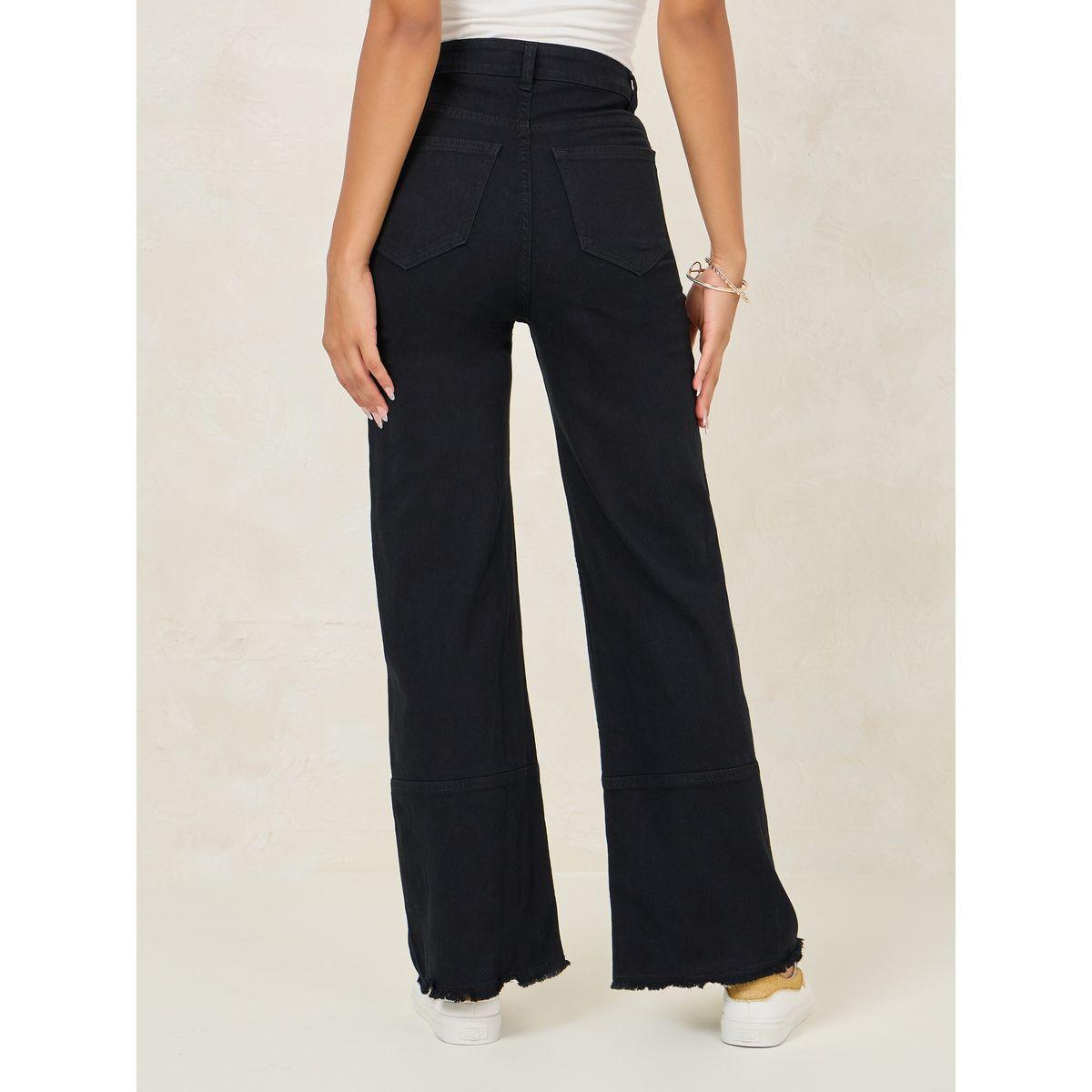Styli High Rise Wide Leg Jeans with Raw Edge-women-clothing-bottoms-jeans-image-4