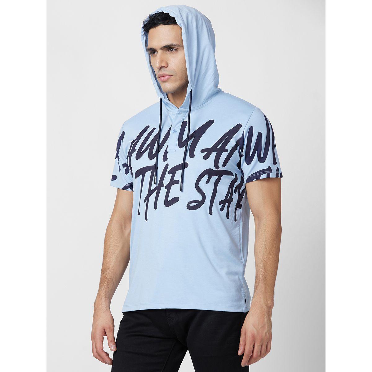 تيشيرت بياقة هودي واكمام قصيرة لومان بي جي 3 × ستايلي-men-clothing-tshirtsandpolos-tshirts-image-1