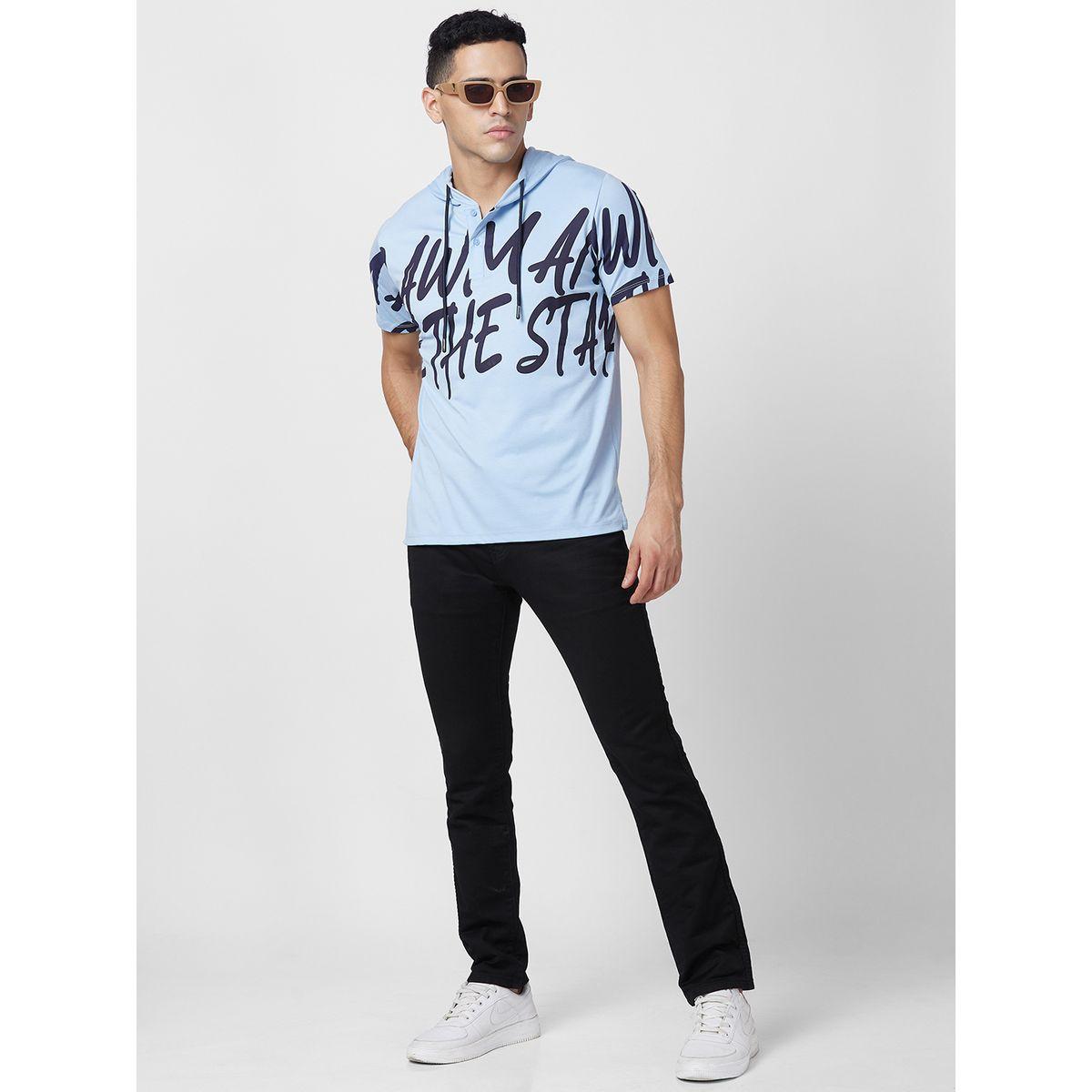 Lawmanpg3 X Styli  Printed Button Placket Hooded T-Shirt with Short Sleeves-men-clothing-tshirtsandpolos-tshirts-image-4