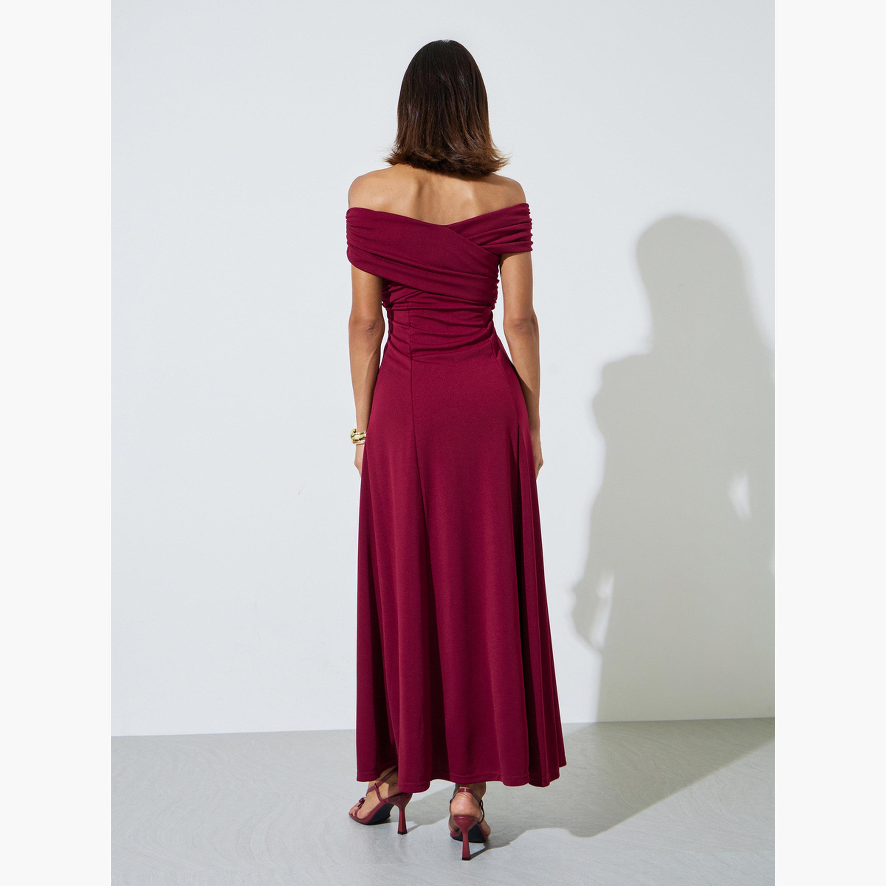 فستان سهرة طويل بحافة واسعة وأكتاف مكشوفة-women-clothing-dresses-image-4