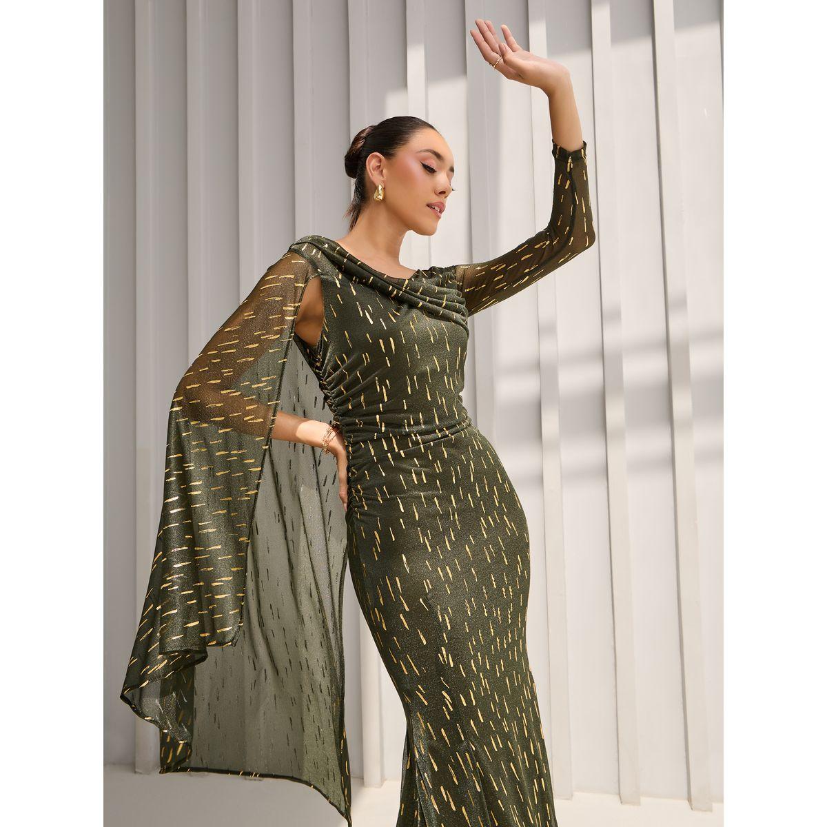 Styli Self Design One Shoulder Cape Maxi Dress-women-clothing-dresses-image-3