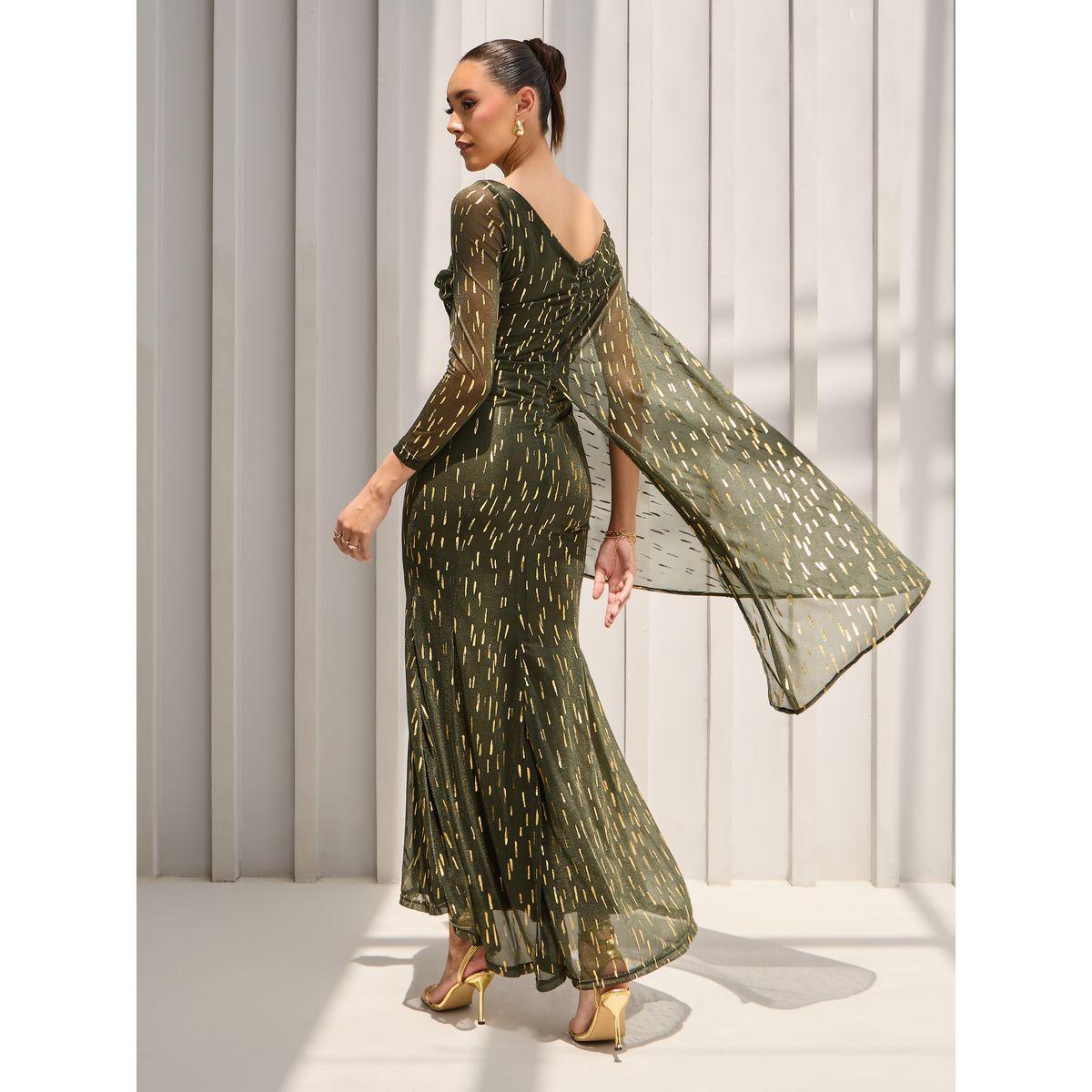 Styli Self Design One Shoulder Cape Maxi Dress-women-clothing-dresses-image-6