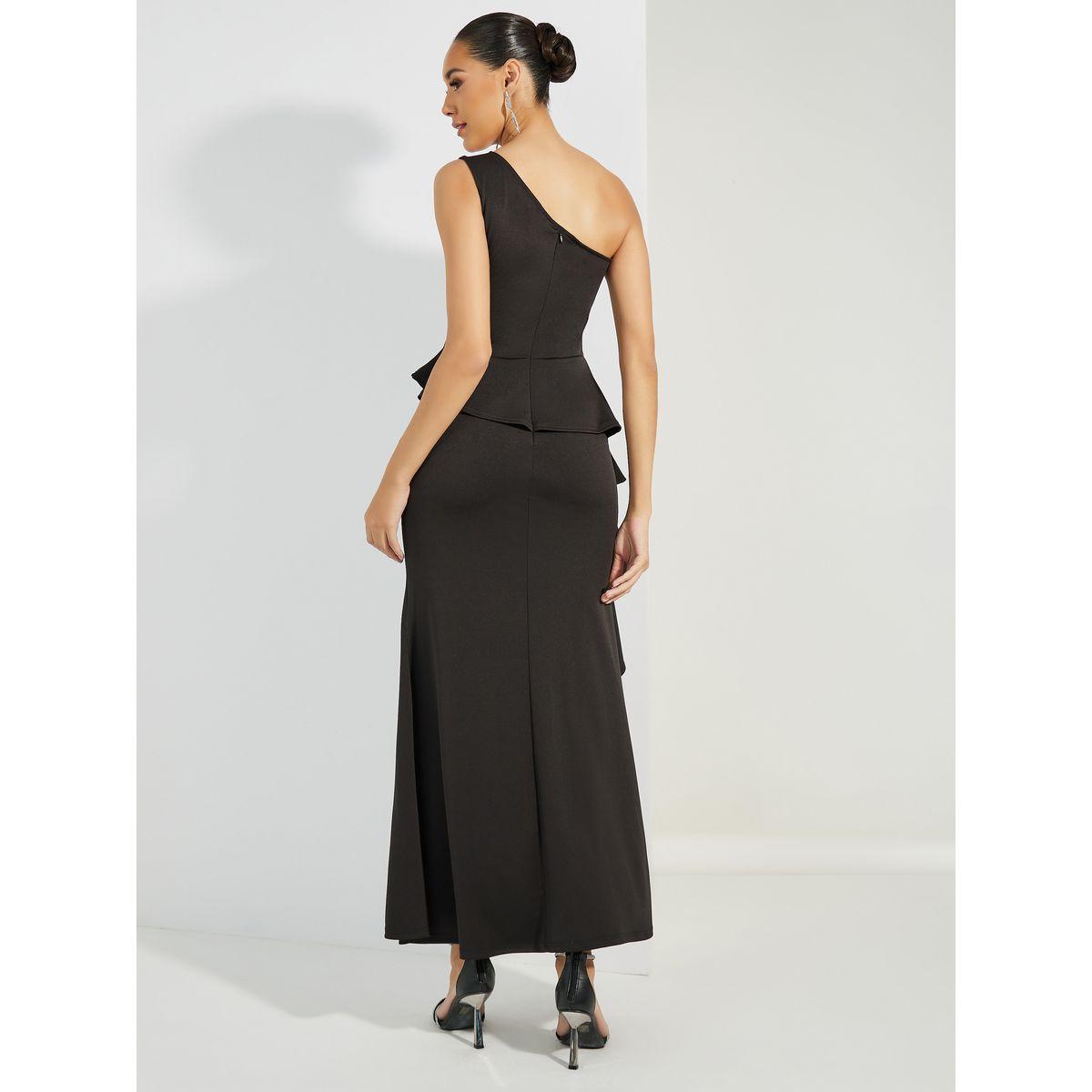 Styli Embellished One Shoulder Neck Ruffled Maxi Dress-women-clothing-dresses-image-4