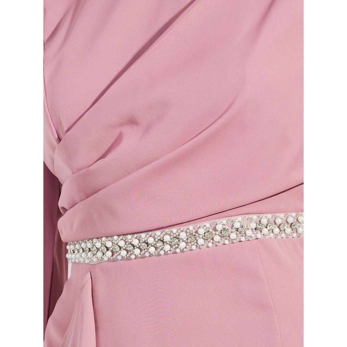 فستان طويل منمق بلؤلؤ مع تفاصيل كشكش-women-clothing-dresses-image-3