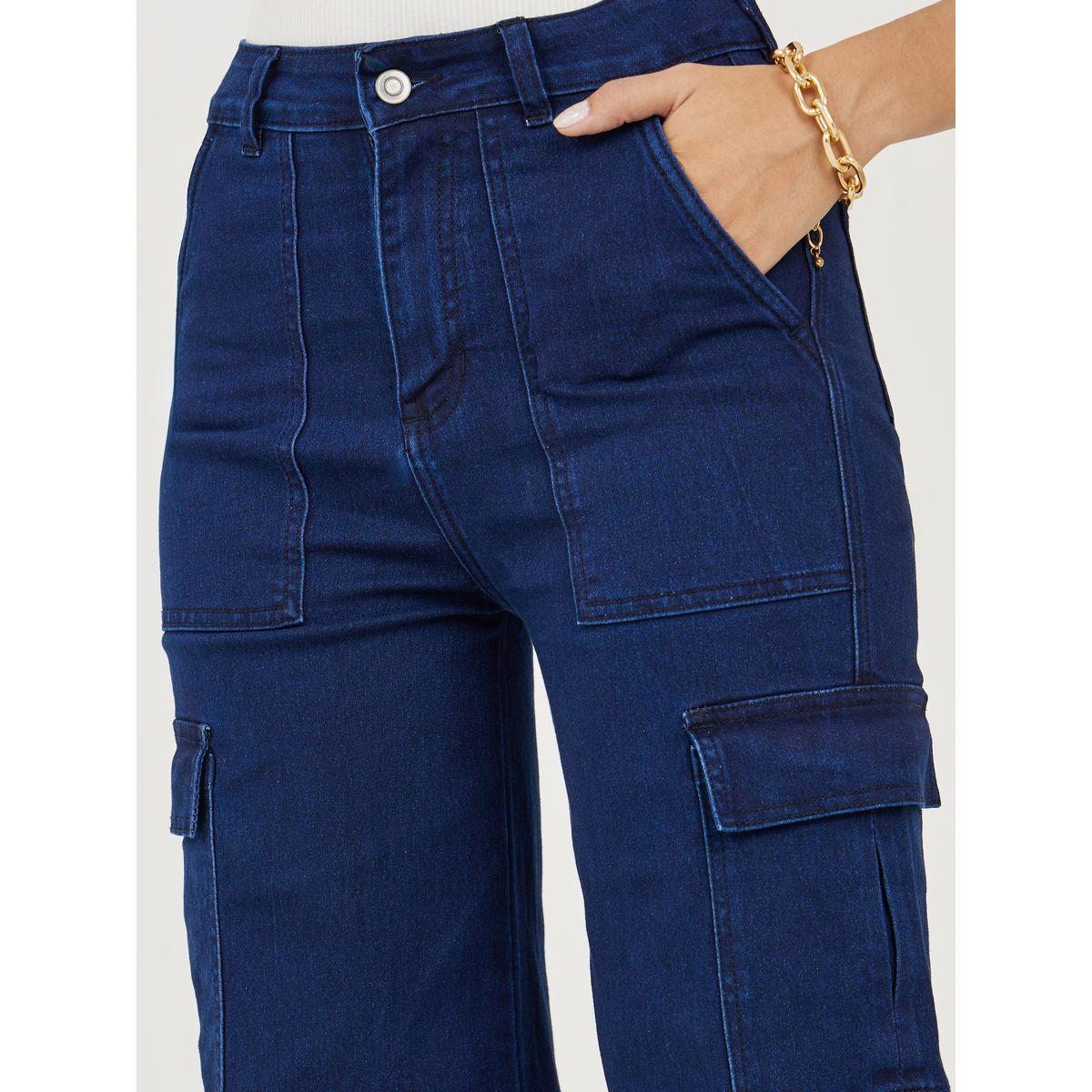 Styli Ankle Length Flared Cargo Jeans-women-clothing-bottoms-jeans-image-3