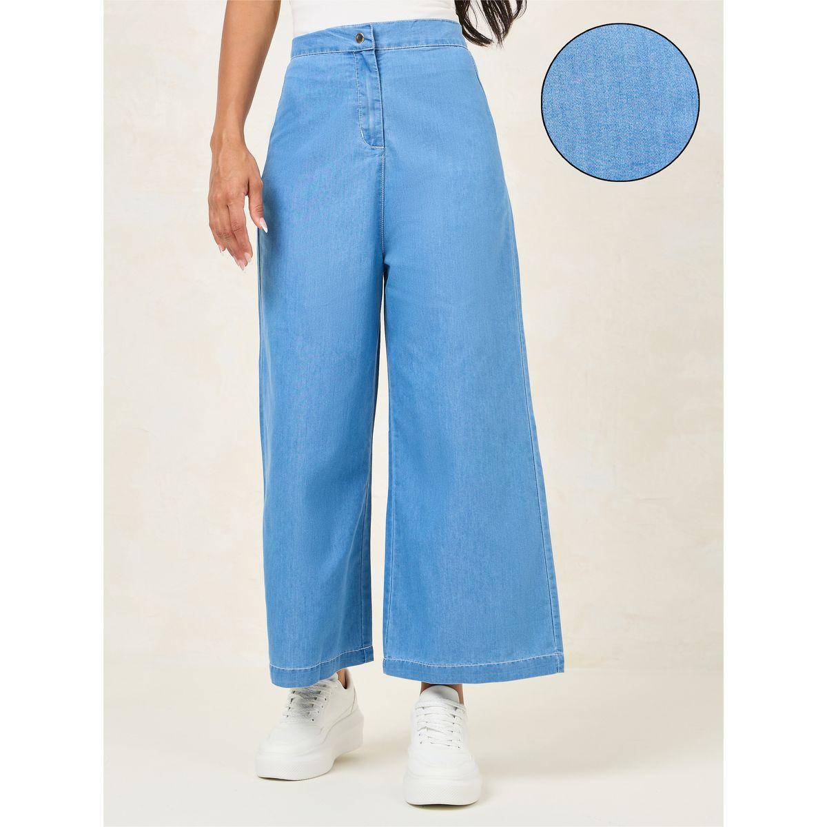 Styli Lightweight Wide Leg Jeans with Button-Zip Closure-women-clothing-bottoms-jeans-image-1