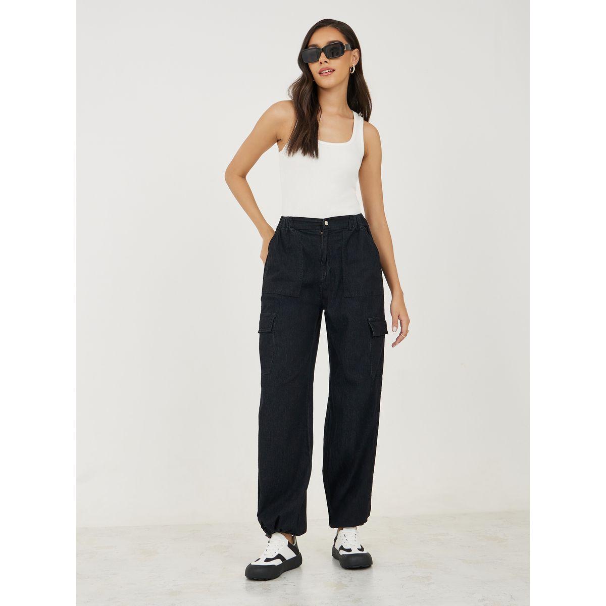 Styli Wide Leg Cargo Jeans with Toggle Detail-women-clothing-bottoms-jeans-image-2
