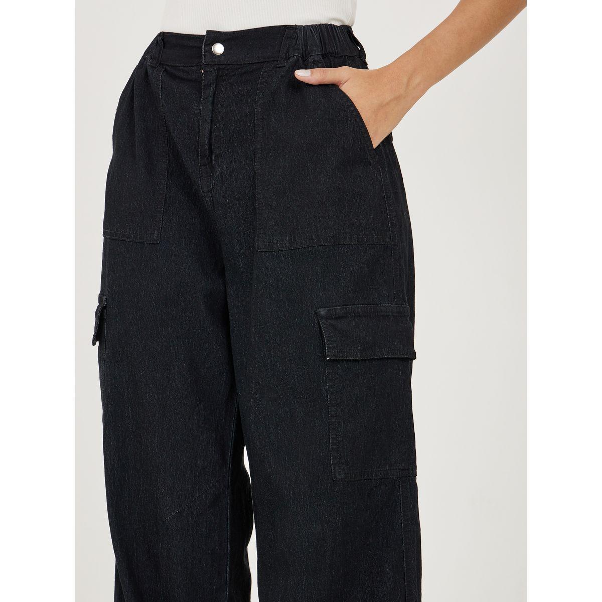 Styli Wide Leg Cargo Jeans with Toggle Detail-women-clothing-bottoms-jeans-image-4