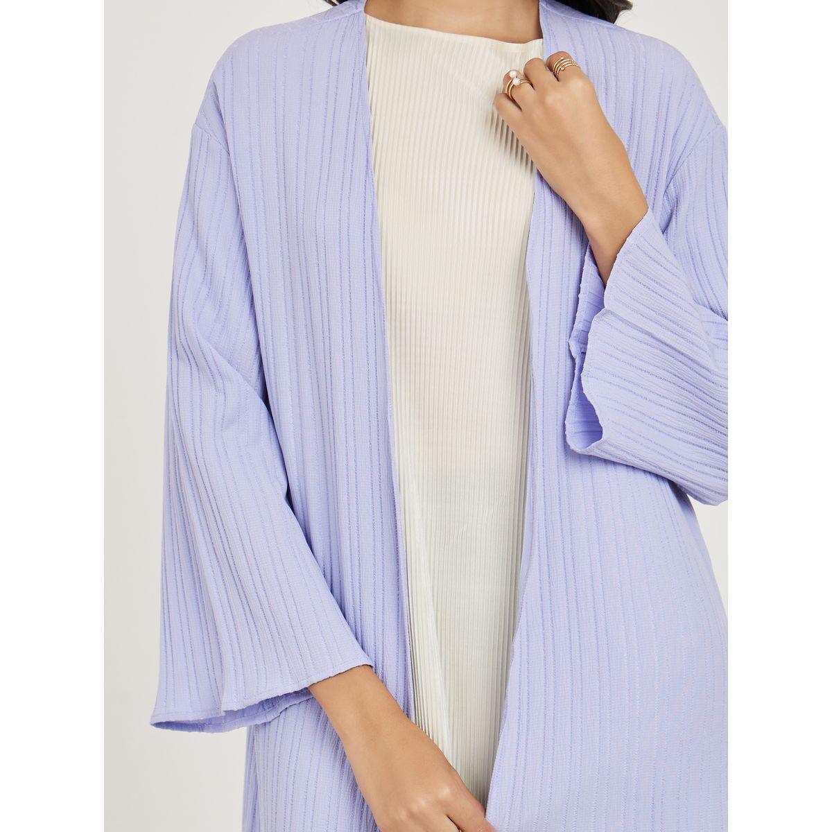 Styli Textured Regular Fit Maxi Length Kimono-women-clothing-shirtsandblouses-shirts-image-3
